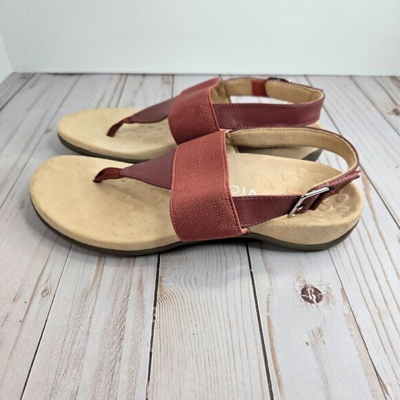 Vionic Women's Rest Danita Backstrap Sandal Size 7 in color Marsala - Picture 3 of 10